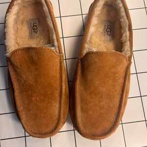 UGG Men's Brown Suede Slippers